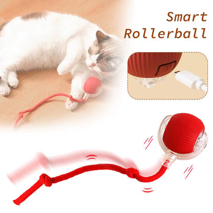 Interactive Cat Rolling Ball Super Drive Cat Rolling Balls with Bird Chirping Motion Activated Sensor Pet Kitten Teaser Game Toy